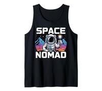 Space Nomad Astronaut Camping on Alien Desert Tank Top