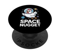 Space Nugget Funny Astronaut Chicken Humor PopSockets Adhesive PopGrip