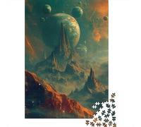 Space Oasis 1000-Piece Puzzle for Adults, 38x26cm/1000pcs, White Cardboard with Reduced Dust; Easy to Revisit Throughout The Week