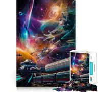 Space Odyssey Express Hard Jigsaw Puzzle for Adults 1000 Pieces Mind Challenge Toy Gentle Leisure Precise Cut Memorable Gift (38x52cm)