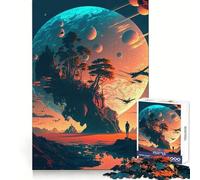 Space Of Tree Jigsaw Puzzle for Adults 1000 Pieces Memory Boost Group Play Pattern Assembly Xmas Surprise (38x26cm)