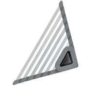 Space-Optimized Basin Rack, Triangle Corner Sink Caddy, 12.6x12.6x1.77 Inches Shelf with Stainless Steel Build, Roll-Up Drying Tray, Drainer with Modern Style, Kitchen Organizer for SUV RVs