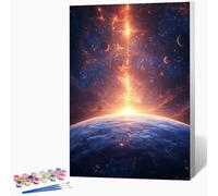 Space Paint by Numbers for Adults Planet Paint by Numbers Kits, Hobbies for Adults Women, DIY Acrylic Pigment Color Oil Drawing Kits Wall Art for Living Room Decor 28x38in (Without Frame) -LKF071759