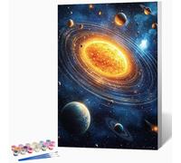 Space Paint by Numbers for Adults Planet Paint by Numbers Kits, Hobbies for Adults Women, DIY Acrylic Pigment Color Oil Drawing Kits Wall Art for Room Decor 24x32 Inch (Without Frame) -LKF071699
