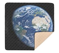 Space Perspective World Map Wallpaper Soft Thick Baby Gym & Activity Mat for Floor Lightweight Infant Play Mat for Baby Kids Toddlers Infants, 50'' x 50''