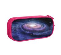 Space Photo Large Capacity Double Layer Pencil Case,Customizable Full Print Polyester Fabric Organizer-School, Office, Travel Makeup Pouch