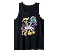 Space Pickle Explorer Funny Astronaut Cosmic Tank Top