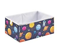 Space Planet Astronaut a Cube Storage Boxes 40x27x17 cm Square Bins Collapsible Cube Box Organiser for Organising Clothes