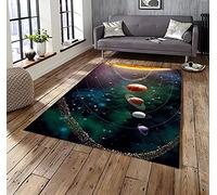Space Planet Carpet For Living Room Bedroom Kids Playroom Decoration Gift Universe Space Nursery Rug Floor Pads Yoga Mat(A2,120 * 200cm/3.94 * 6.56ft)
