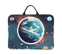 Space Planet Earth Print 14in Laptop Case Sleeve Bag â€“ Portable Handle, Business Travel, Commuting, Accessory Pocket