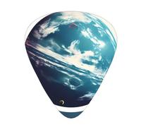Space Planet Earth Print Guitar Pick for Men Women Triangle Instrument Accessories Plectrums(12pcs One sided)