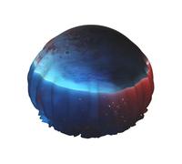 Space Planet Earth Print Premium Double Layer Shower Cap For Women With Reusable Shower Cap For Hair - Waterproof Plastic Cap - Shower Caps For Long, Short And Curly Hairs