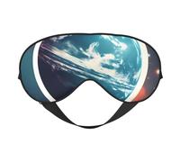 Space Planet Earth Print Sleep Eye Smask with Strap Eye Shade for Travel Nap Meditation