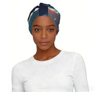 Space Planet Earth Print Stretch Headscarf Hat Lightweight Breathable Vacation Women's Fashion Head Wrap