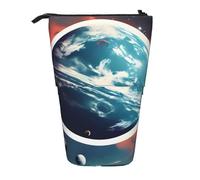 Space Planet Earth Print Telescopic Pencil Bag Big Capacity Pop Up Storage Makeup Bag For Office Supplies