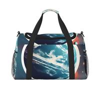 Space Planet Earth Print Travel Hand Travel Bag Weekender Overnight Carry On Tote Foldable Crossbody Bag