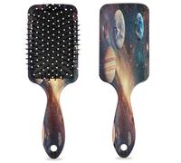 Space Planet Hair Brush Galaxy Universe Nebula Wet Dry Air Cushion Hair Brush Plastic Detangler Hairbrush for Kids Adults Back To School Gift Women Men