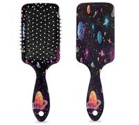 Space Planet Hair Brush Universe Galaxy Planet Wet Dry Air Cushion Hair Brush Plastic Detangler Hairbrush for Kids Adults Back To School Gift Women Men