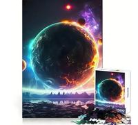 Space Planet Ice And Fire Jigsaw Puzzle 1000 Piece for Adults Mind Game Toy Peaceful Fun Neat Cut Art Collection Piece (50x75cm)