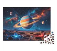 Space Planet Jigsaw Puzzles 1000 Pieces Recycled Paper Alien Landscape Adult Jigsaws Developing Boy & Girl‘s Intelligence Educational Game for Family 38x26cm/1000pcs