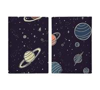 Space Planet Pattern Passport Holder Cover PU Leather Waterproof Passport Case Travel Wallet with Credit Card Slots for Women Men, style, 20.3x13.8cm