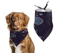 Space Planet Pattern Pet Scarf for Boy and Girl,Holiday Christmas Bandanas Adjustable Pet Scarf Cat Bandana Triangle Dog Bib for Dog Birthday Party Supplies