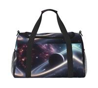Space Planet print Weekender Overnight Carry On Bag Gym Luggage Bag Duffel Bag for Travel Women, Black, One Size