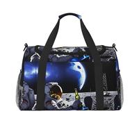 Space Planet print Weekender Overnight Carry On Bag Gym Luggage Bag Duffel Bag for Travel Women, Black, One Size