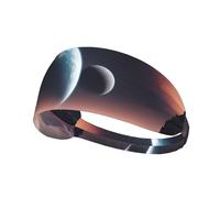 Space Planet Print Women Men Elastic Headband Breathable Sports Running Headwear Outdoor Activities