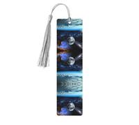 Space Planet Print Wood Bookmark for Men Women,Wooden Bookmarks with Tassels, Ideal Bookmark Gifts for Book Lovers