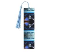 Space Planet Print Wood Bookmark for Men Women,Wooden Bookmarks with Tassels, Ideal Bookmark Gifts for Book Lovers