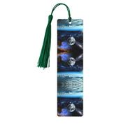 Space Planet Print Wood Bookmark for Men Women,Wooden Bookmarks with Tassels, Ideal Bookmark Gifts for Book Lovers