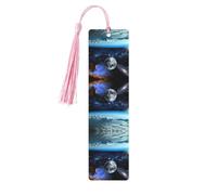 Space Planet Print Wood Bookmark for Men Women,Wooden Bookmarks with Tassels, Ideal Bookmark Gifts for Book Lovers
