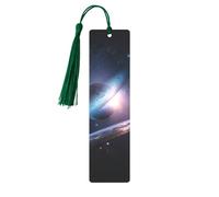 Space Planet Printed Metal Bookmarks M - Dark Green Lightweight Aluminium Book Marker for Books, Journals & Gifts, Ideal Book Lovers, Holiday Decor & Crafts