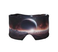 Space Planet Printed Slumber Eye Shield, Reversible Sleep Gear, Light Blocking Headwrap, for Travel Comfort