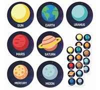 Space Planet Solar System Stickers - 10 Designs, 20 Sheets, 200 Stickers