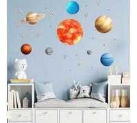 Space Planet Wall Stickers Solar System Kids Bedroom Wall Stickers Stickers Outer Space Wall for Kids Boys Girls Bedroom Nursery Playroom Wall Decor Birthday Gifts for Boys and Girls