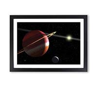 Space Planets (10) Framed Print | A2 Black Framed Wall Art | Ready to Hang | Modern Space Picture | Living Room Bedroom Lounge Office