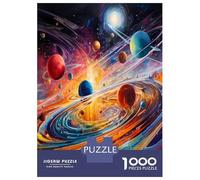 Space Planets 1000 Piece Jigsaw Puzzle for Adults Paper Puzzle Game Solar System Relaxing 52x38cm/1000pcs