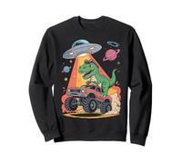 Space Planets Alien UFO Dino Trex Monster Truck Dinosaur Sweatshirt