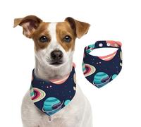 Space Planets Print Pet Cotton Double Sided Scarf Soft Stylish Winter Wear For Dogs Cats Pets Accessory