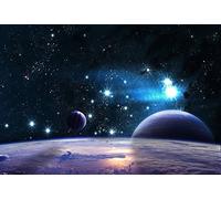 Space Planets Stars Solar System Poster Print - A5 (148 x 210mm)