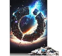 Space Portal Quantum Puzzles 500 Pieces Wooden Puzzles Wood Puzzle for Adults for Adults 500pcs (52x38cm)