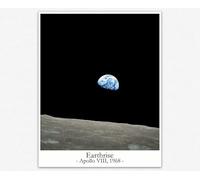 Space Poster/Earthrise Astronomy Decor | Space Posters for Kids Room & Galaxy Wall Decor | Outer Space Decorations Bedroom Great Gift Astronaught Room Decor Planets Poster (11.7 x 16.5 (A3))