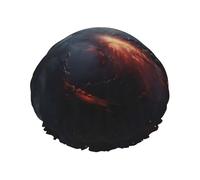 Space print Stylish Shower Cap Reusable Shower Cap Women Large Shower Cap for Braids Long Hair
