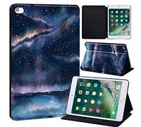 Space Printed FINDING CASE Fit Apple iPad Mini 4/5 Tablet - Printed PU Flip Leather Smart Lightweight Shell Stand Cover Case for iPad Mini 4 Mini 5 (milkyway)