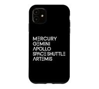 Space Programs Mercury Gemini Apollo Shuttle Artemis to Moon Case for iPhone 11