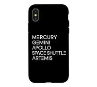 Space Programs Mercury Gemini Apollo Shuttle Artemis to Moon Case for iPhone X/XS