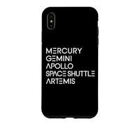 Space Programs Mercury Gemini Apollo Shuttle Artemis to Moon Case for iPhone XS Max