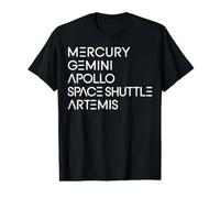 Space Programs Mercury Gemini Apollo Shuttle Artemis to Moon Value Graphic T-Shirt